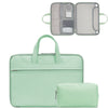 Baona Bn-Q006 PU Leather Apertura completa de la computadora portátil de apertura para 15/15.6 pulgadas (menta verde+bolsa de alimentación)