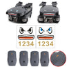 3 sets Pegatina de batería de carrocería de emoji de tiburón de drones (negro azul)