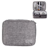 Bolsa de almacenamiento de cable de alimentación de auriculares electrónicos de 5 pulgadas de 5 pulgadas (gris oscuro)