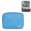 Bolsa de almacenamiento de cable de alimentación de auriculares electrónicos de 5 pulgadas de 5 pulgadas (azul del lago)