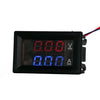 Medidor de voltaje de corriente de voltaje de doble pantalla DC Medidor de voltaje de CC, Especificación: 50A (azul rojo)