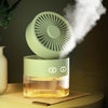 OM008 Desktop plegable a pulverización Humidificación mini ventilador de enfriamiento de agua USB (mousse verde)