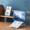 D33 Soporte de la computadora portátil de 2 ventiladores plegable Portable tabla de tableta elevable portátil (blanco)