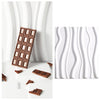 Accesorios para fotos de tablero de fondo de tiro 3D estéreo de material de PVC, 50 x 50 cm (D081 Waves White)