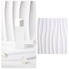 Accesorios para fotos de tablero de fondo de disparo 3D estéreo de material de PVC, 50 x 50 cm (D105 Ripple White)
