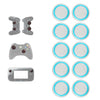10 PCS Gamepad Silicona Luminous Button Cap Rocker Cap para PS5 / PS4 / PS3 / ONE / 360 / PRO / series X / S (círculo azul transparente)