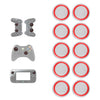 10 PCS Gamepad Silicona Luminous Button Cap Rocker Cap para PS5 / PS4 / PS3 / ONE / 360 / PRO / series X / S (círculo rojo transparente)