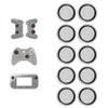 10 PCS Gamepad Silicona Luminous Button Cap Rocker Cap para PS5 / PS4 / PS3 / ONE / 360 / PRO / series X / S (círculo negro transparente)