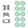 10 PCS Gamepad Silicona Luminous Button Cap Rocker Cap para PS5 / PS4 / PS3 / ONE / 360 / PRO / series X / S (verde claro transparente)