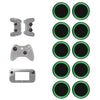 10 PCS Gamepad Silicona Luminous Button Cap Rocker Cap para PS5 / PS4 / PS3 / ONE / 360 / PRO / series X / S (Black Green Circle)