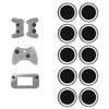 10 PCS Gamepad Silicona Luminous Button Cap Rocker Cap para PS5 / PS4 / PS3 / ONE / 360 / PRO / series X / S (círculo blanco negro)