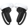 Cubierta protectora de silicona de medio paquete anticolisión del controlador VR para Oculus Quest 2 (negro)
