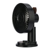 Control remoto inteligente, carga USB, cabeza vibratoria, ventilador de escritorio, ventilador con clip para cochecito (negro)