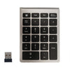 Mini teclado inalámbrico para portátil BT304 de 22 teclas, especificaciones: 2,4 G (negro plateado)