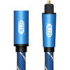 Cable de extensión de audio óptico digital emparejado EMK macho a hembra SPDIF, longitud del cable: 1,5 m (azul)