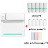 Impresora de tareas para estudiantes C19 200DPI Bluetooth Inkless Pocket Printer Blue Set
