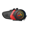 Casco de motocicleta Llamada Música Navegación Auricular Bluetooth, Color: Rojo (Micrófono de tubo suave)