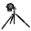 QingZhuangShiDai Q999S Proyector portátil Cámara de fotografía Trípode cardán en vivo (Negro)