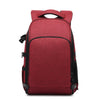 Mochila catiónica SLR Mochila impermeable para fotografía con orificio para cable de auriculares (Rojo)