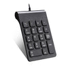 Teclado mini USB digital con cable para computadora portátil (negro)