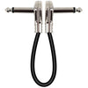 Línea de efecto de guitarra eléctrica de instrumento de audio de un solo bloque, longitud del cable: 15 cm (cabeza plana plateada)