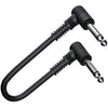 Línea de efecto de guitarra eléctrica de instrumento de audio de un solo bloque, longitud del cable: 30 cm (negro)