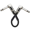 Línea de efecto de guitarra eléctrica de instrumento de audio de un solo bloque, longitud del cable: 30 cm (cabeza cuadrada plateada)