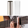 Metal guitarra eléctrica Glide Pipe Glass Guitar Glide Stick Finger Set (plata + transparente)