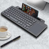 Teclado inalámbrico Bluetooth 2.4G con soporte de ranura para tarjeta con panel táctil