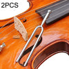 2 uds. Tenedor de sonido de enseñanza estándar resonante, instrumento de violín de acero inoxidable, tenedor de sonido de música (plata)