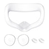 Máscara de ojo de silicona VR + cubierta protectora de lente + sombrero de joystick, para Oculus Quest 2 (blanco)