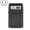 F550/F750/F970 Cargador de batería de cámara con cargador único LCD, enchufe de la UE