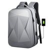 Mochila para portátil impermeable de ABS de gran capacidad 160 con puerto de carga USB (gris claro)