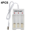 4 PCS BMAX B-03 Cargador de batería NiMH de 3 ranuras Cargador USB de batería AA / AAA (en caja)