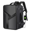 Mochila de gran capacidad, resistente al agua, extensible, con carcasa dura y orificio de carga USB (161 negro)