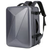 Mochila de gran capacidad, resistente al agua, extensible, con carcasa dura y orificio de carga USB (162 gris oscuro)