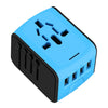 BMAX 199-04U Travel Multifuncional USB Converter 4 USB Universal Socket (Azul Negro)