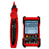 Probador de cable de red ajustable recargable ET618 Probador de cable POE (rojo)