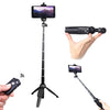 YUNTENG 9928 Teléfono móvil Selfie Rod Trípode con control remoto Bluetooth (20-100cm Negro)