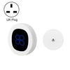 R16 1 para 1 Timbre de llamada electrónico inteligente inalámbrico autoalimentado para el hogar del hotel (enchufe del Reino Unido blanco)