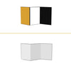 Cartulina para fotografía plegable tríptico, color: A4, una cara plateada.