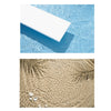 Papel de fondo de fotografía mate de doble cara 3D (piscina + playa)