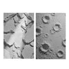 Papel de fondo de fotografía mate de doble cara 3D (yeso roto + superficie lunar)
