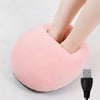 Calentador de pies con calefacción USB Calentador de pies de felpa cómodo (rosa)