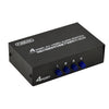 FJGEAR FJ-401AV Lotus Head Interface Conmutador de audio y video AV de 4 vías (Negro)
