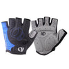 YIZIMI Guantes antichoque de medio dedo Ciclismo Guantes cortos de silicona para dedos, Tamaño: M (Negro Azul)