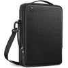 Bolso Laotop portátil de 13,3-14 pulgadas, bandolera de hombro multifuncional impermeable (negro)