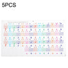 QT-005 5PCS Niños Teclado de piano Pegatinas de color Accesorios para instrumentos musicales