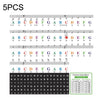 QT-0302 5PCS Niños Teclado de piano Pegatinas de color Accesorios para instrumentos musicales