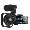 Cámara de video digital KOMERY AF2 5600PX 18X Zoom 4K con capucha + micrófono + lente gran angular